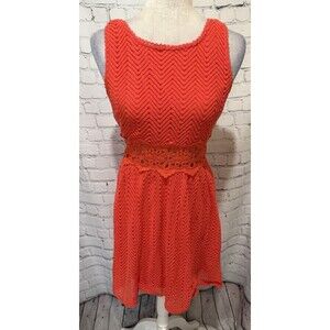 NWT YA Los Angeles Sleeveless Crochet Waist Dress Size Medium